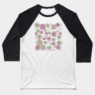 Colour contrast florals design Baseball T-Shirt
